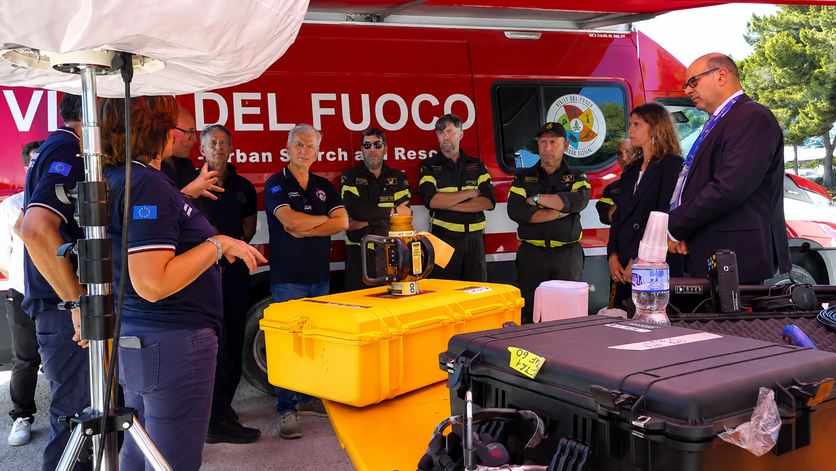 immagine Visita della Commissione europea al Comando provinciale dei Vigili del fuoco di Trapani